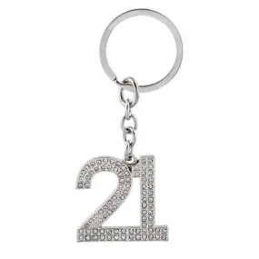 21st Birthday Crystal Keyring (Widdop)