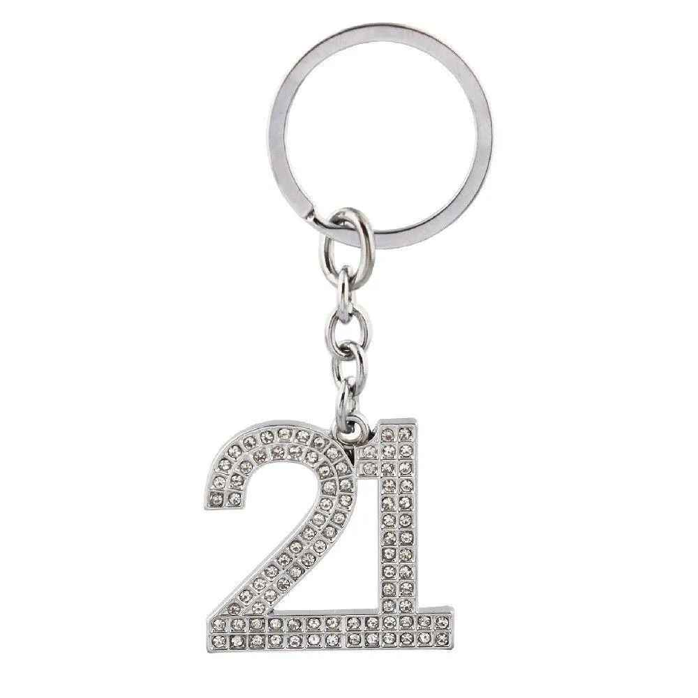 21st Birthday Crystal Keyring (Widdop)
