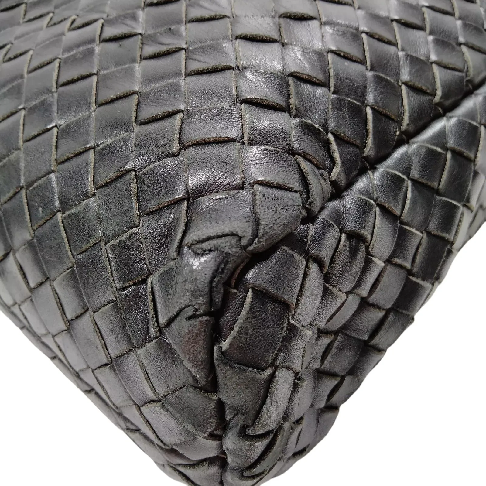 555324AR (X4) Bottega Veneta Hand Bag Black Leather