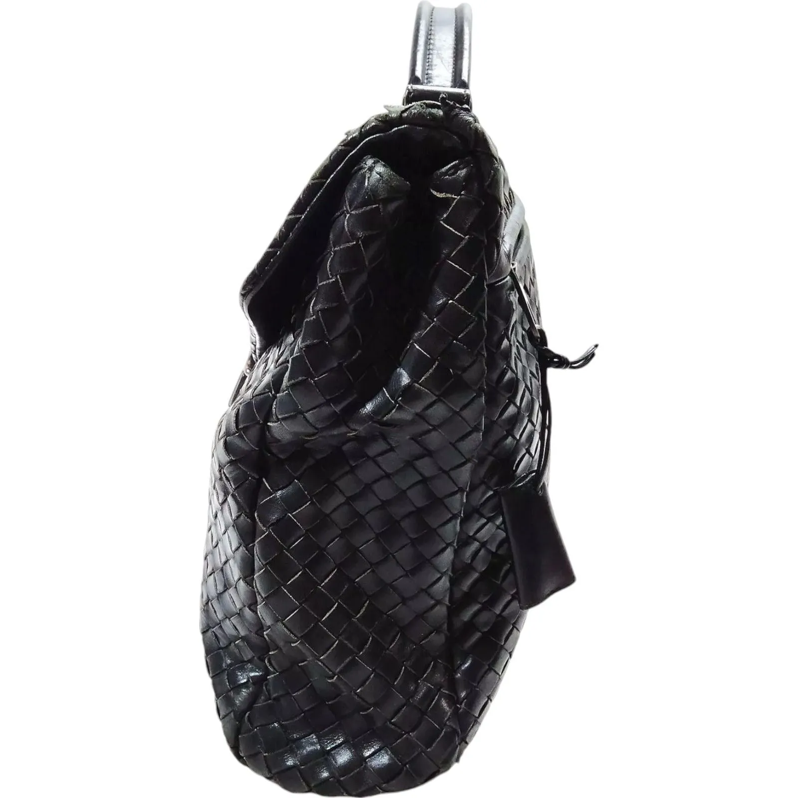555324AR (X4) Bottega Veneta Hand Bag Black Leather