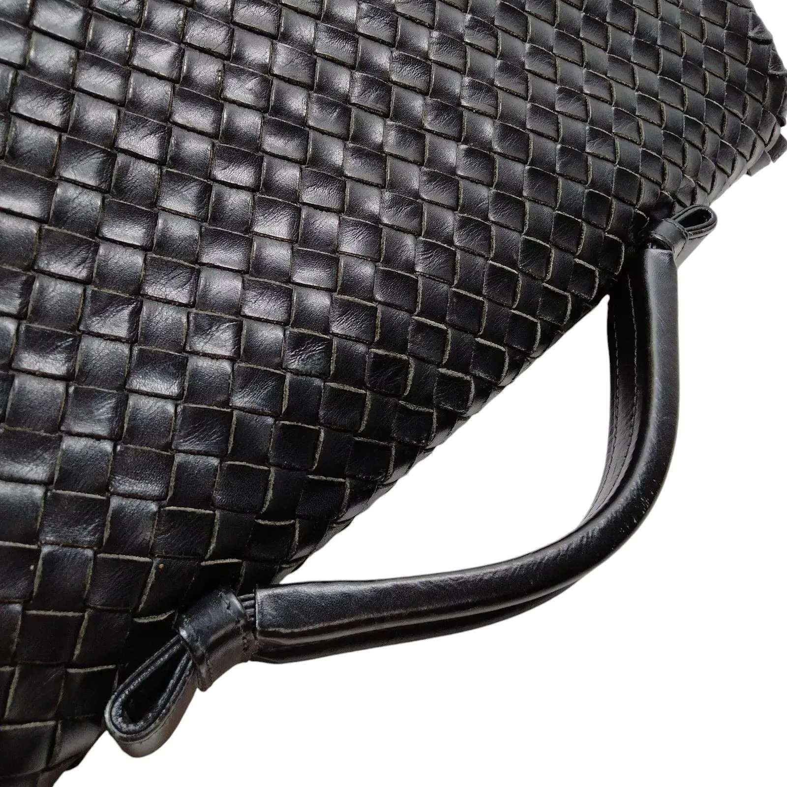555324AR (X4) Bottega Veneta Hand Bag Black Leather
