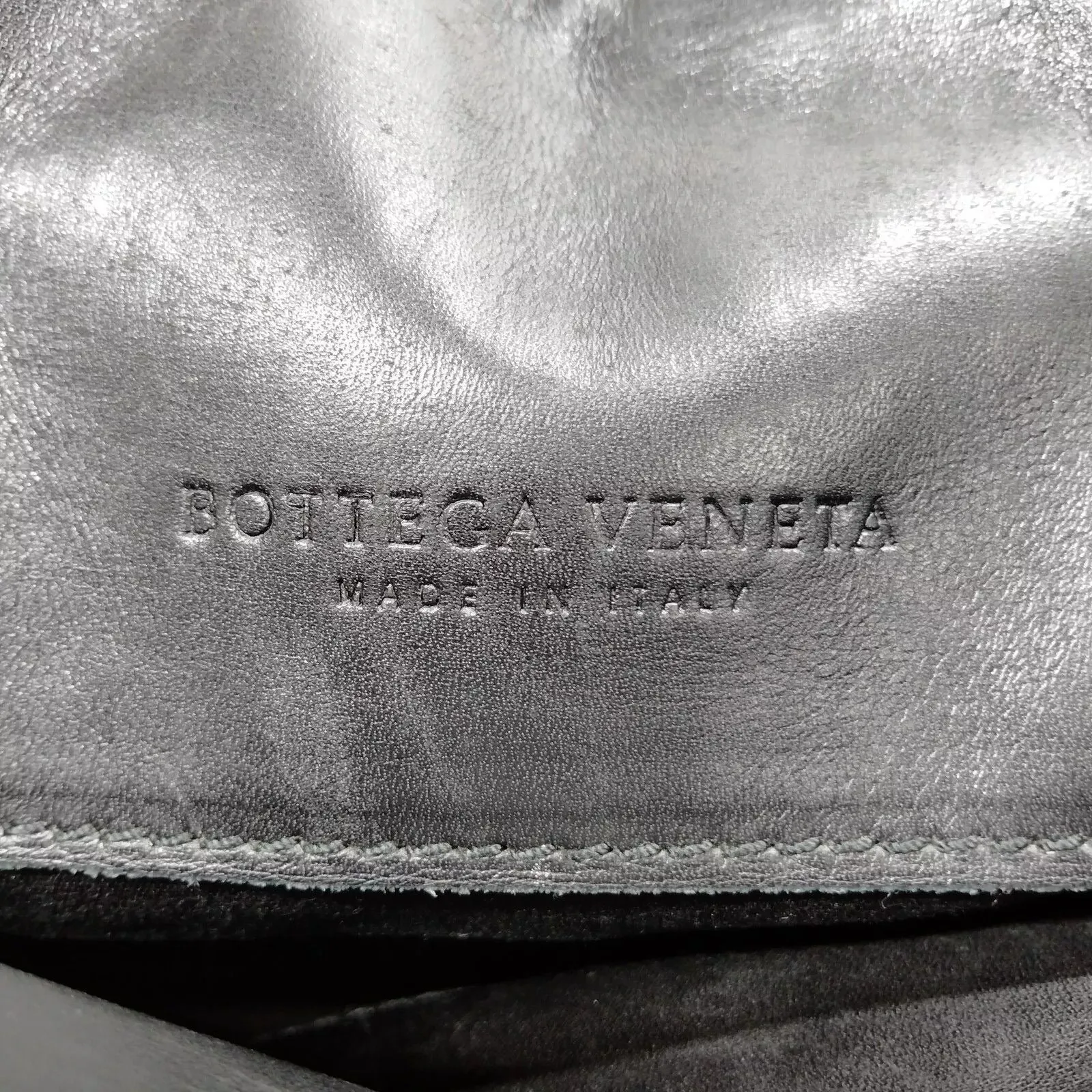 555324AR (X4) Bottega Veneta Hand Bag Black Leather