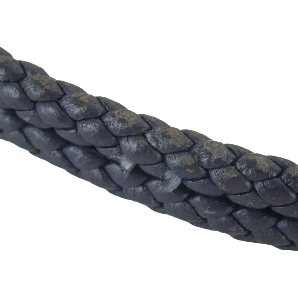 566138AN (S1) Bottega Veneta Bracelet Navy Blue Leather