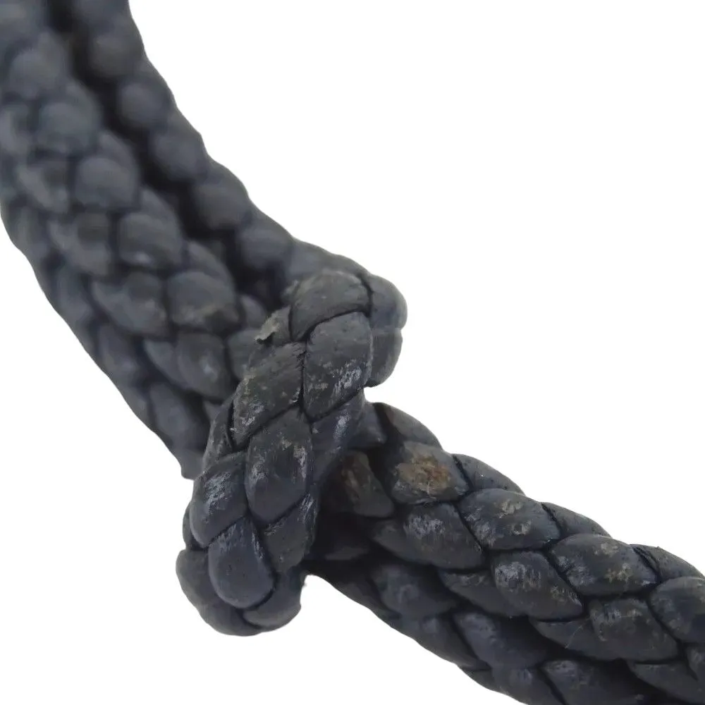 566138AN (S1) Bottega Veneta Bracelet Navy Blue Leather