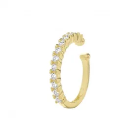 9ct Yellow Gold Zirconia Ear Cartilage Cuff ES1956