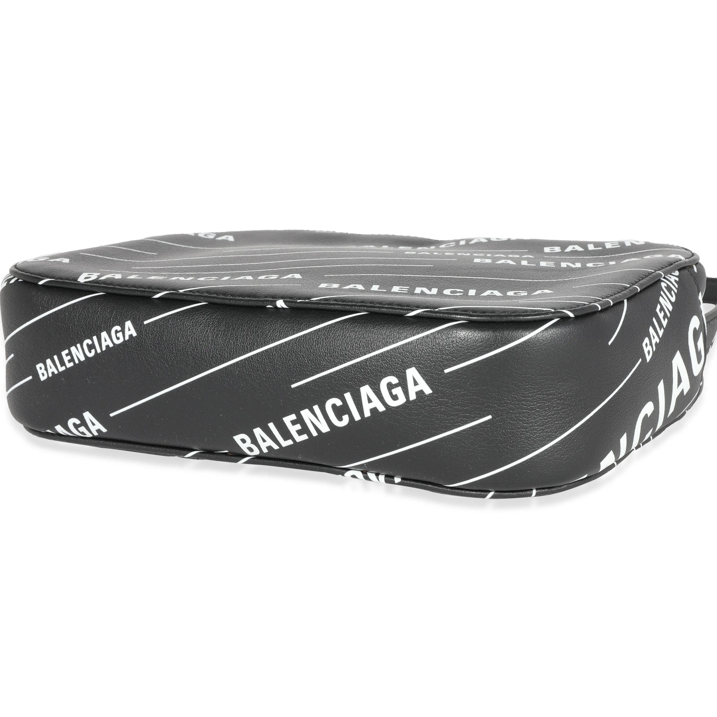 BALENCIAGA Black & White Logo Everyday Camera Bag