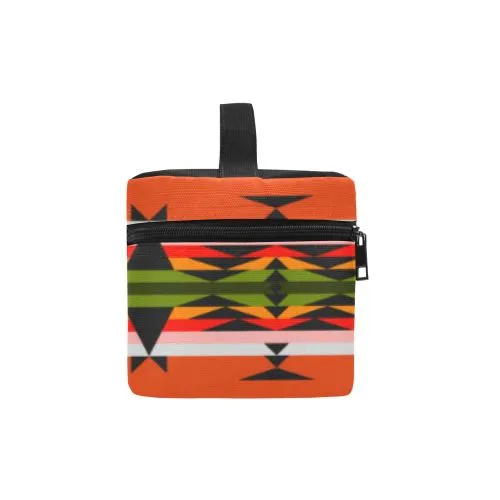 Between the Mountains Orange Cosmetic Bag/Large