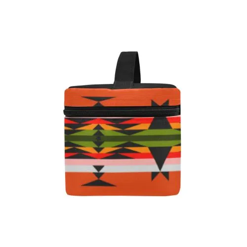 Between the Mountains Orange Cosmetic Bag/Large