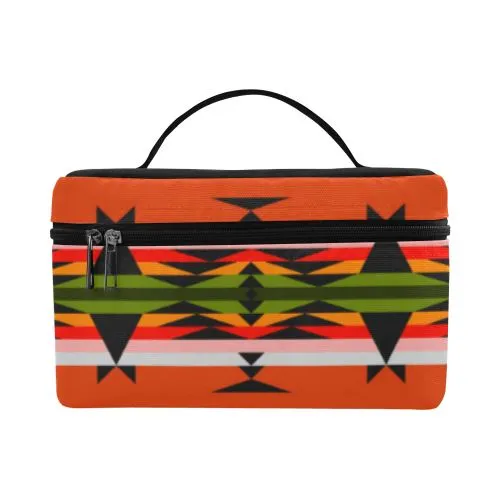 Between the Mountains Orange Cosmetic Bag/Large