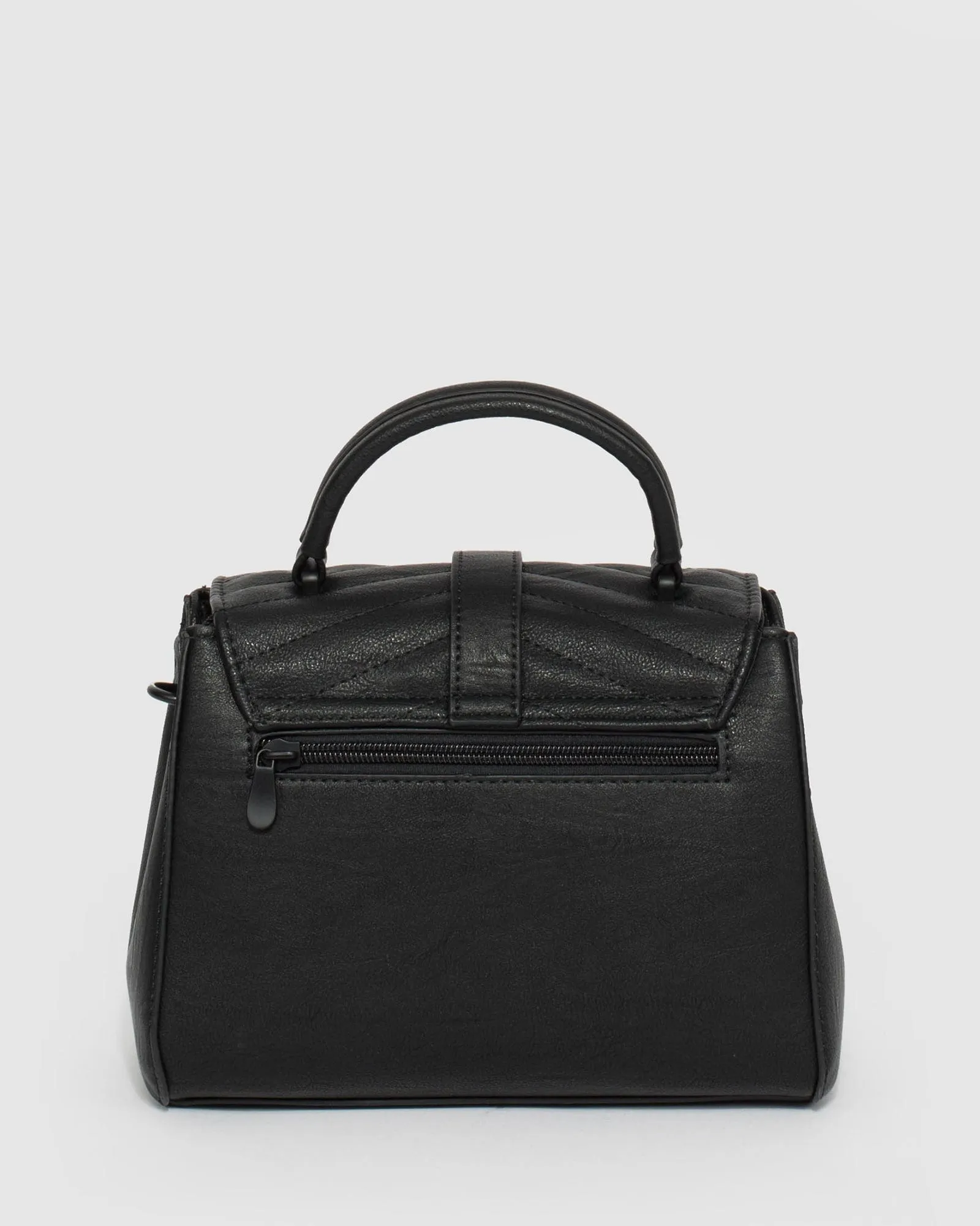 Black Alix Lock Top Handle Bag