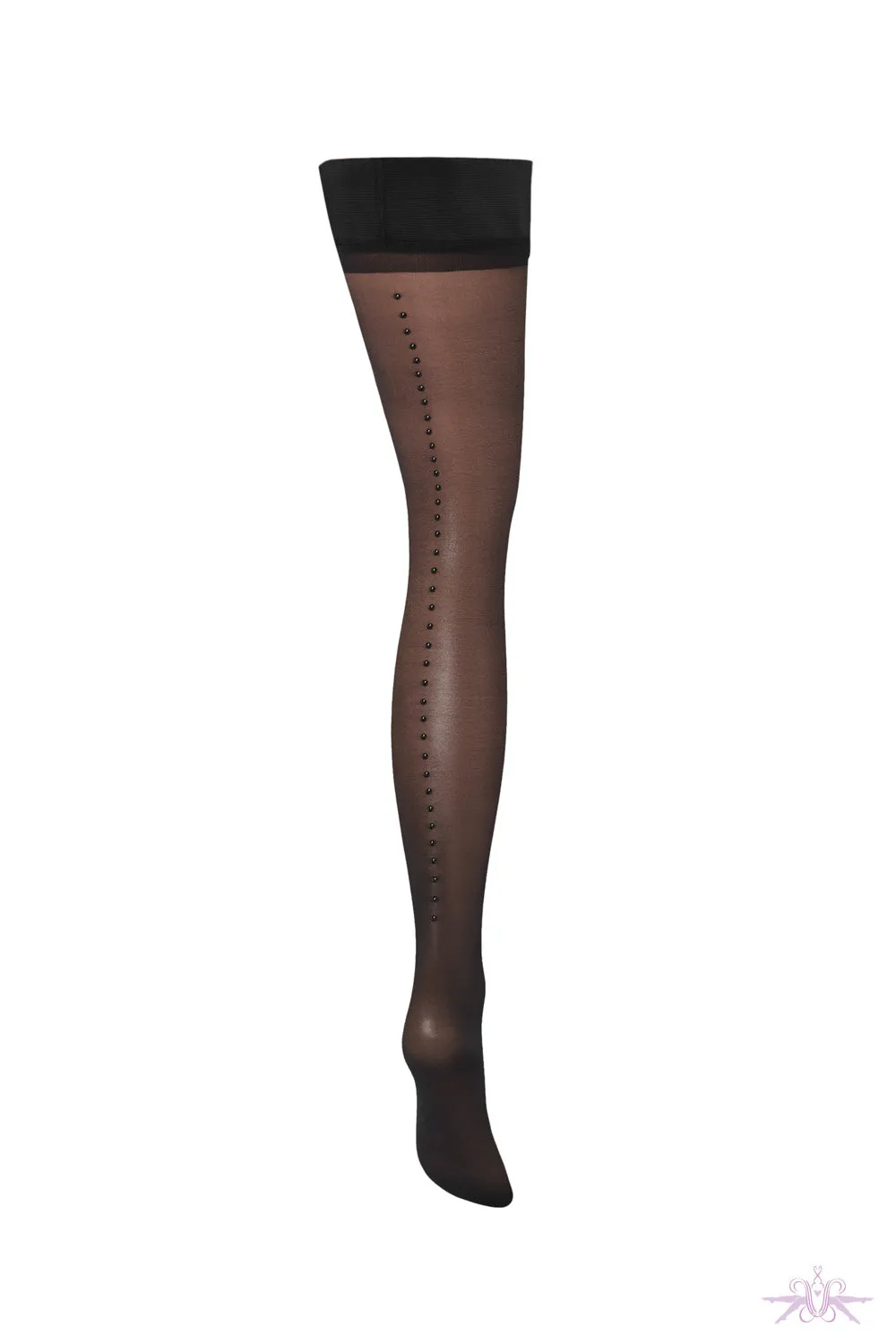 Bluebella Diamante Seamed Black Stockings