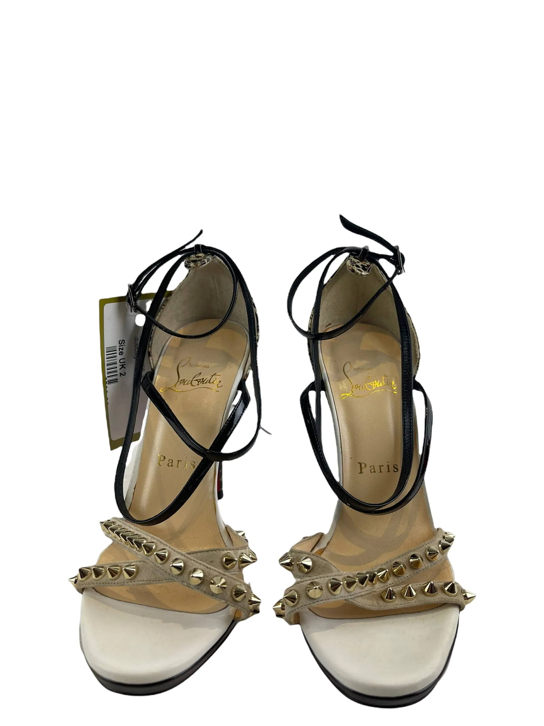 Christian Louboutin Printed Strap Heels - UK 2.5 / EU 35.5
