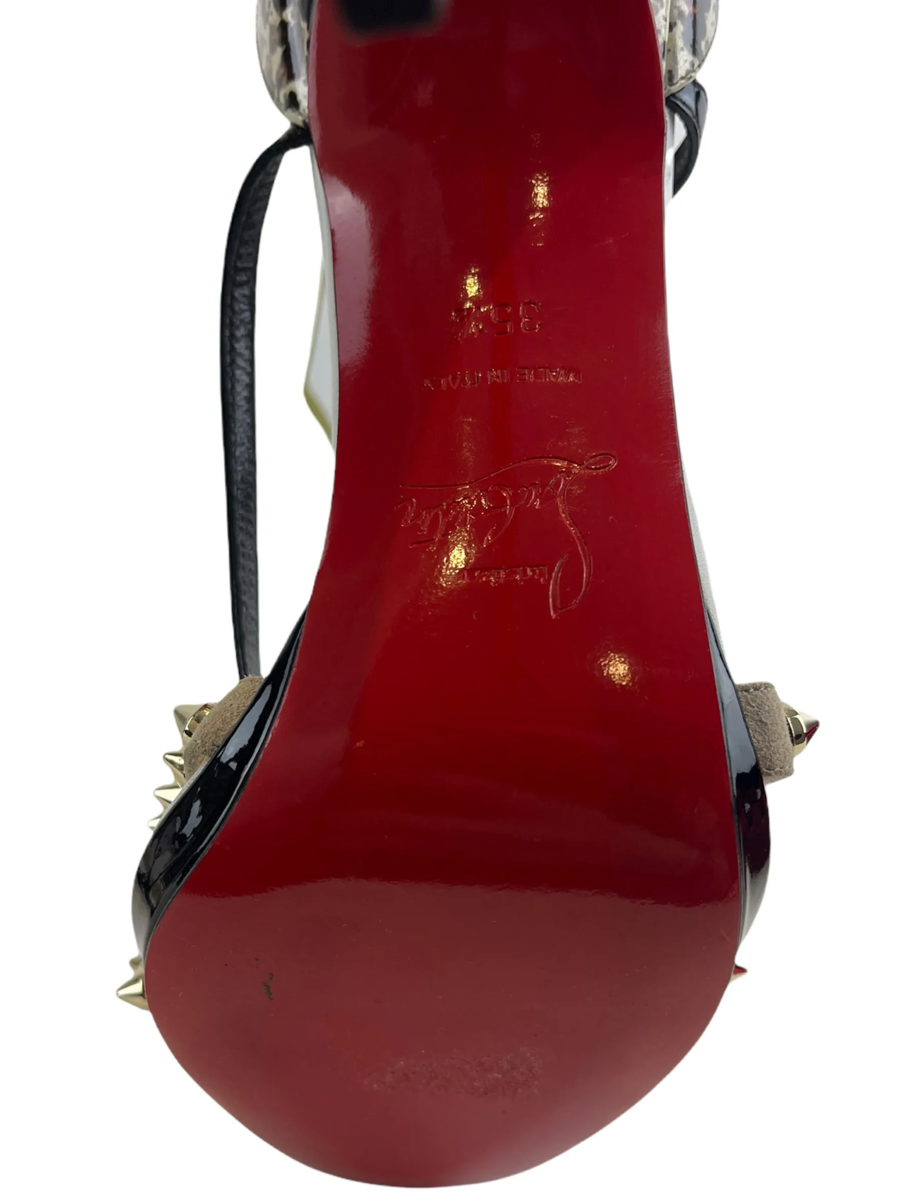 Christian Louboutin Printed Strap Heels - UK 2.5 / EU 35.5