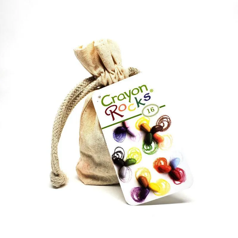 Crayon Rocks - 16 Colors in a Muslin Bag (Boxed) by Crayon Rocks