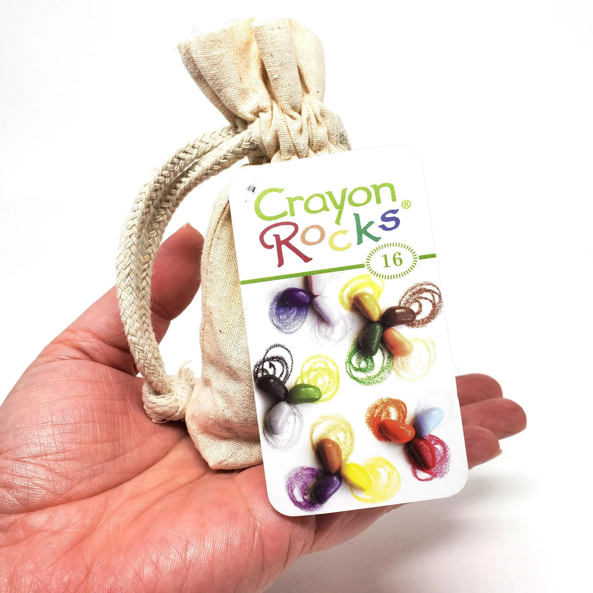 Crayon Rocks - 16 Colors in a Muslin Bag (Boxed) by Crayon Rocks