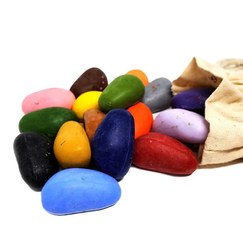 Crayon Rocks - 16 Colors in a Muslin Bag (Boxed) by Crayon Rocks