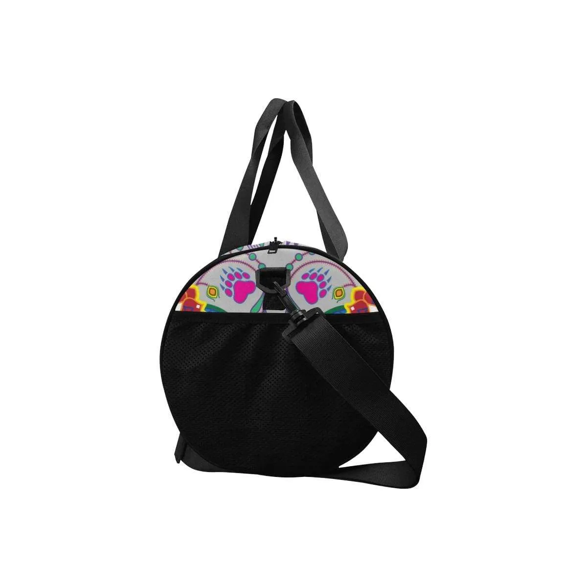 Geometric Floral Winter - Gray Duffle Bag