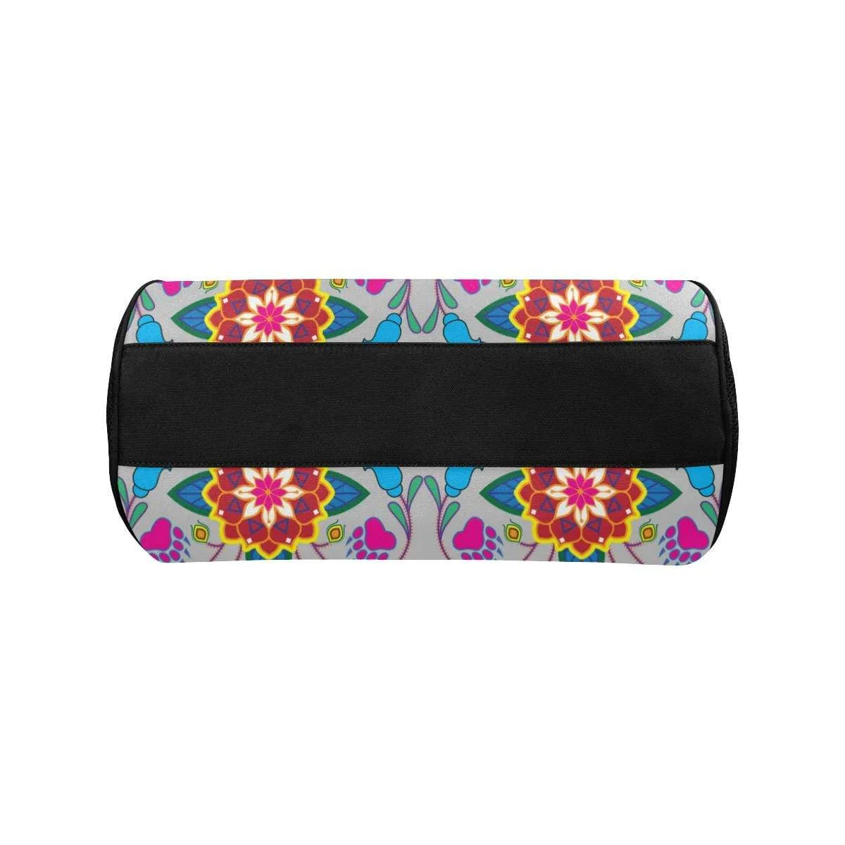 Geometric Floral Winter - Gray Duffle Bag