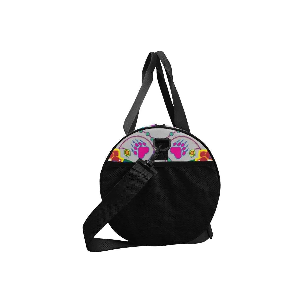 Geometric Floral Winter - Gray Duffle Bag