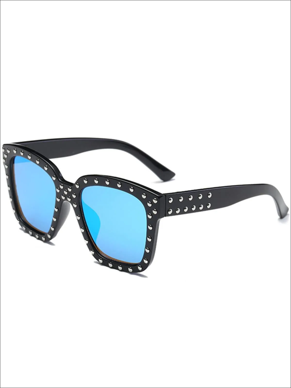 Girls Studded Square Frame Sunglasses