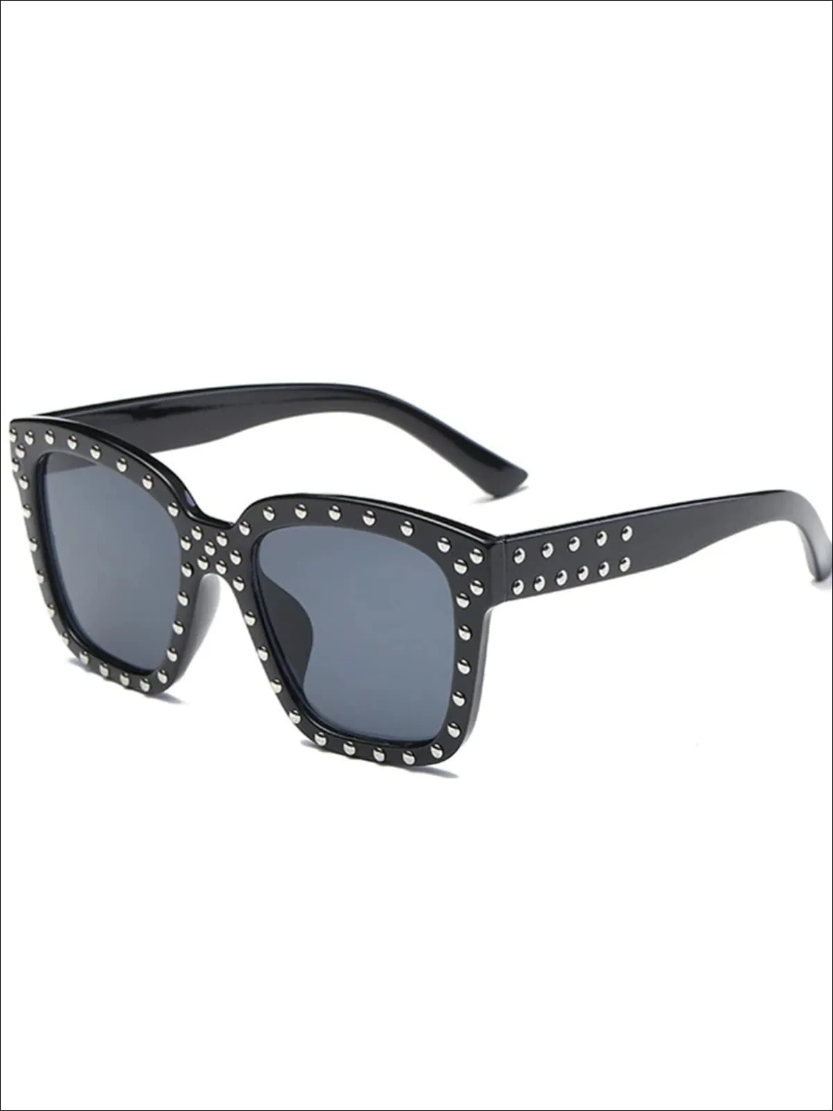 Girls Studded Square Frame Sunglasses