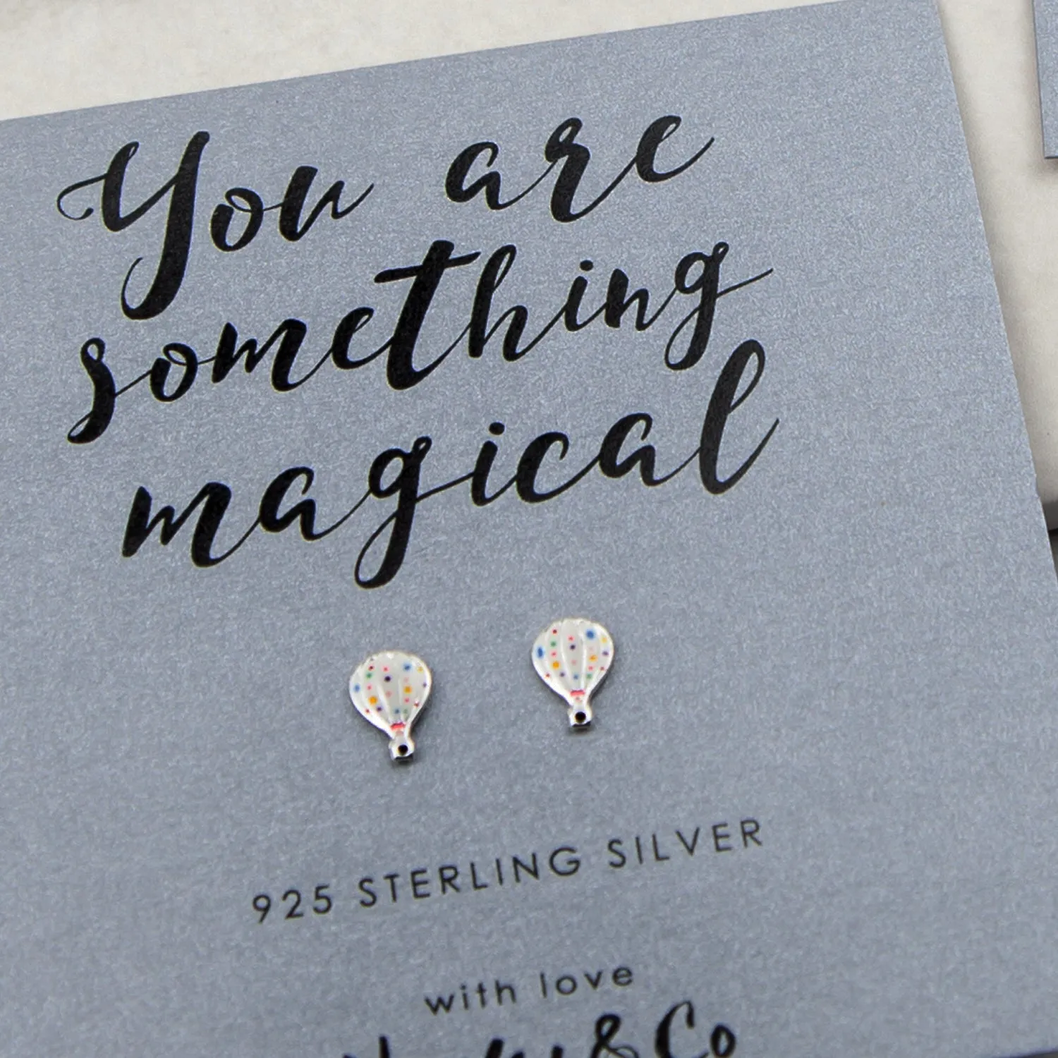 Hot Air Balloon Sterling Silver Earrings