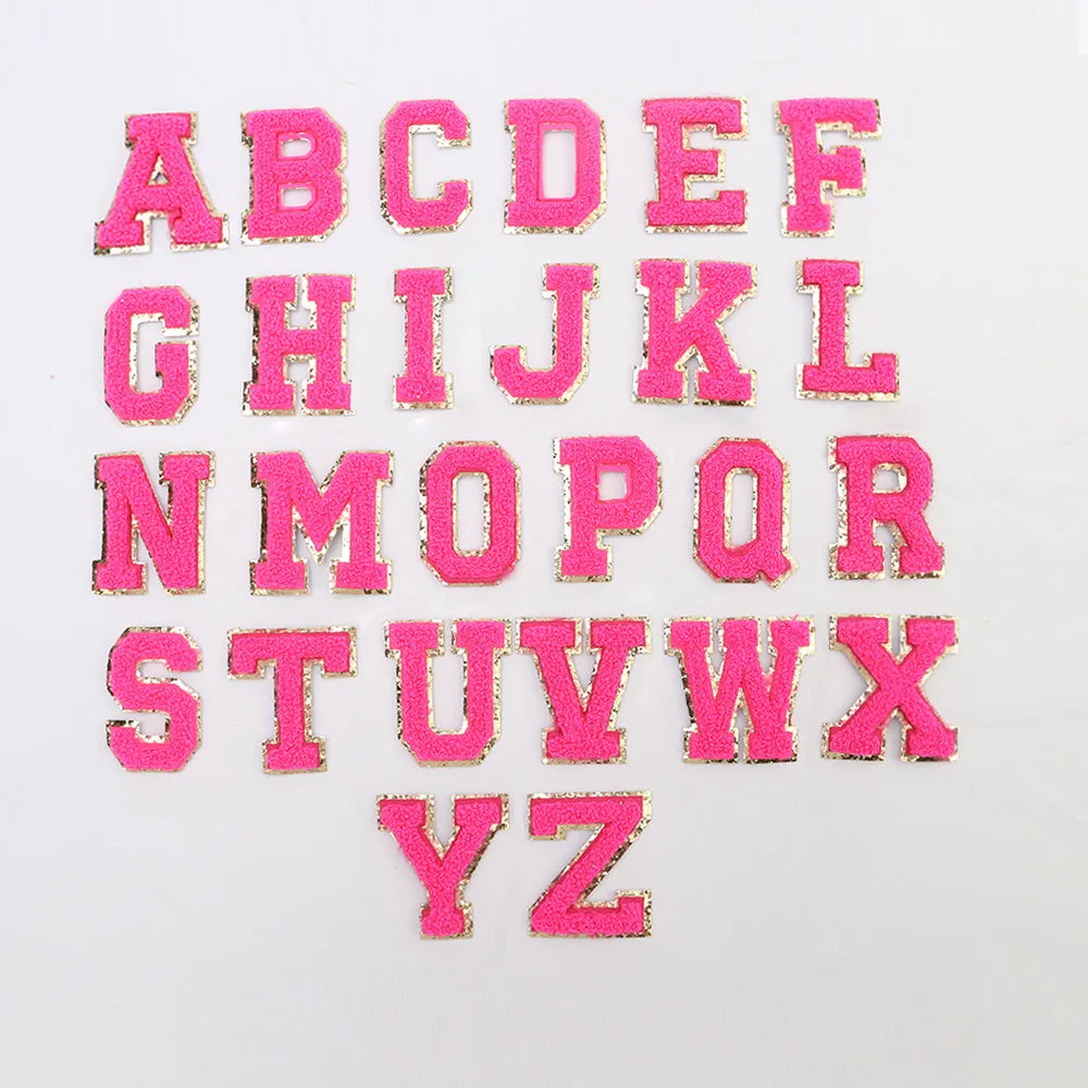 Hot Pink Letter Patch