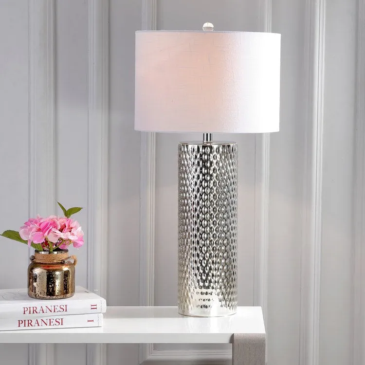 Isabella Glass Table Lamp - Silver