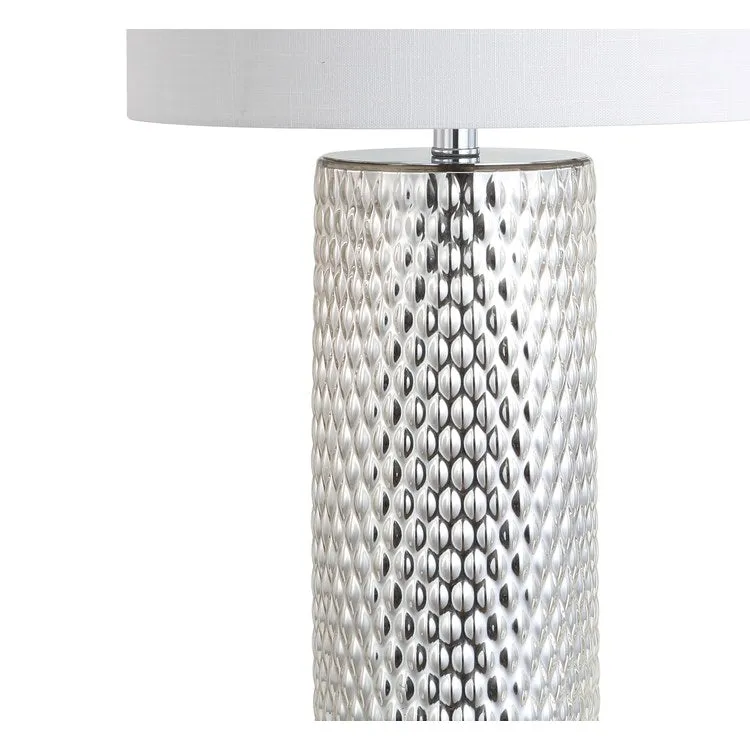 Isabella Glass Table Lamp - Silver