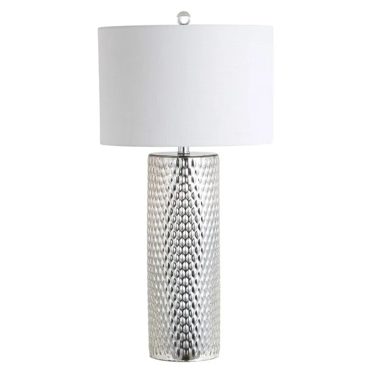 Isabella Glass Table Lamp - Silver