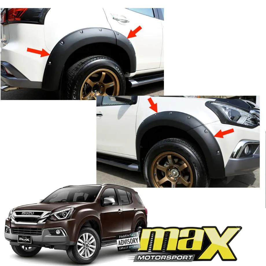 Isuzu Mu-X (17-On) Plastic Smooth Studded Wheel Arches