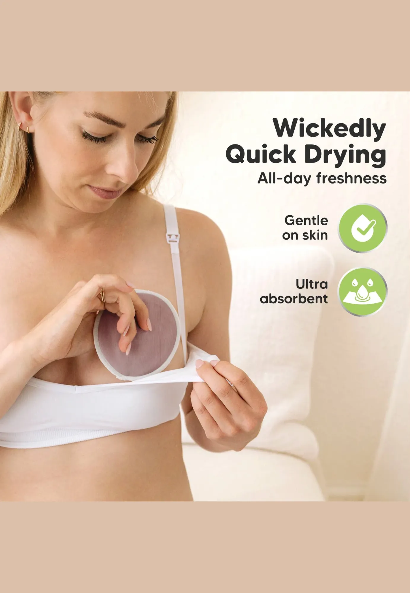 KeaBabies Soothe Reusable Nursing Pads for Breastfeeding