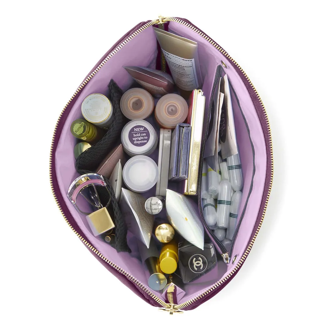 Kusshi Vacationer Makeup Bag in Garnet/Lilac