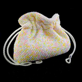 Late 50s/ Early 60s Beaded Reversible Drawstring Bag