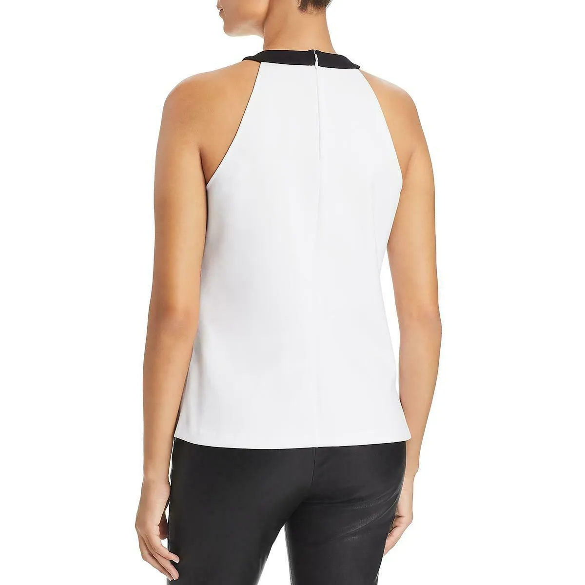 LE GALI Sahar White Studded Sleeveless Women's Blouse Halter Top