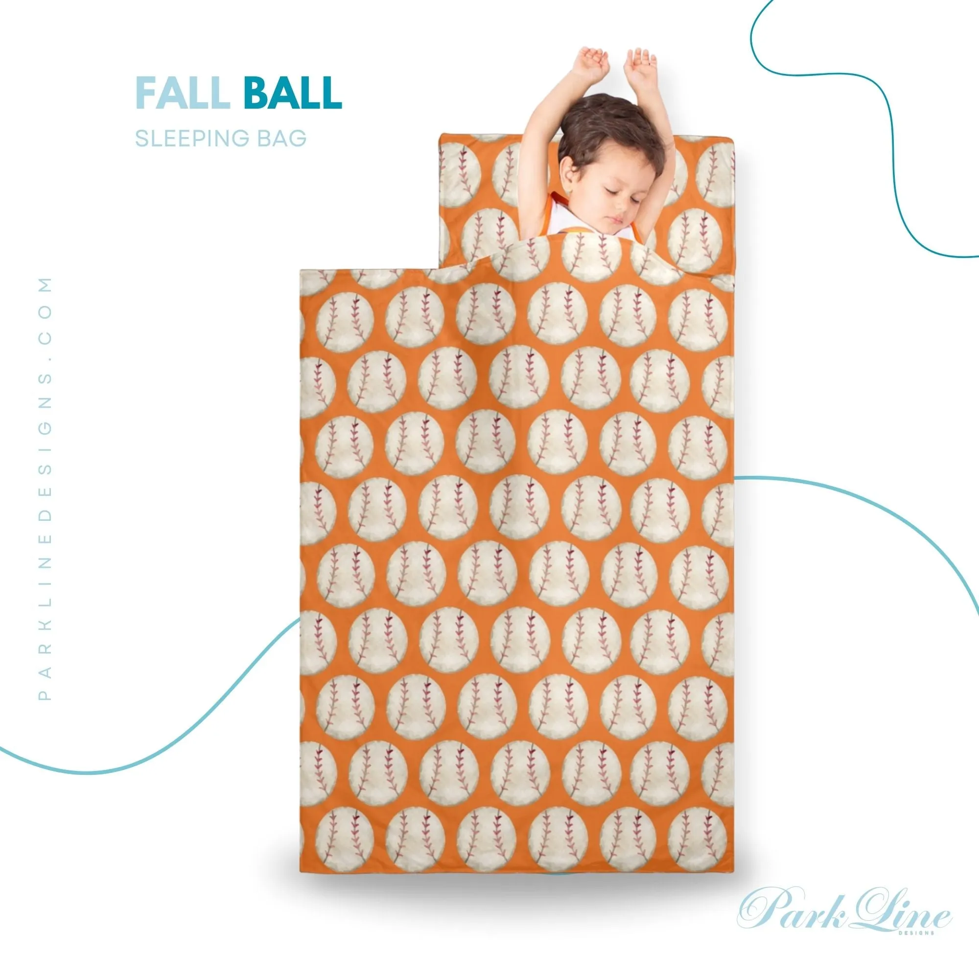 Orange Camo Kids' Long Sleeping Bag | A Catchy Blend of Comfort & Style | Lightweight and Durable Sleeping Bag for Kids