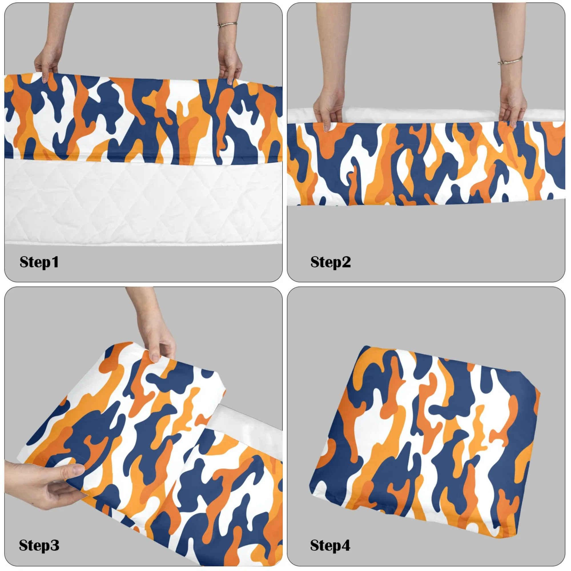 Orange Camo Kids' Long Sleeping Bag | A Catchy Blend of Comfort & Style | Lightweight and Durable Sleeping Bag for Kids