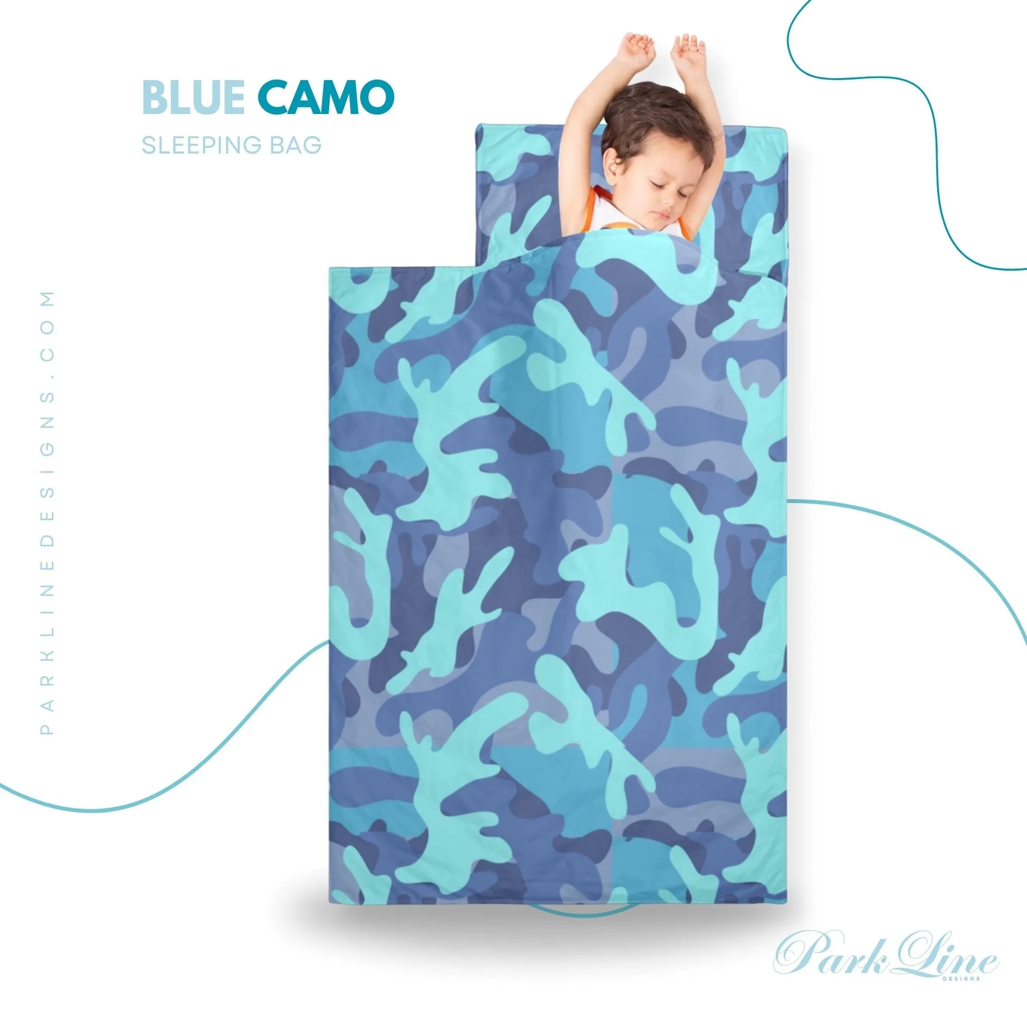 Orange Camo Kids' Long Sleeping Bag | A Catchy Blend of Comfort & Style | Lightweight and Durable Sleeping Bag for Kids