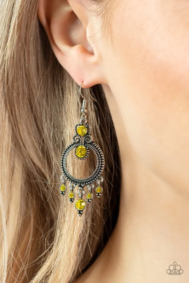 Paparazzi Earring ~ Palace Politics - Yellow
