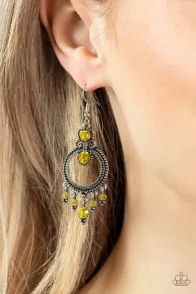 Paparazzi Earring ~ Palace Politics - Yellow
