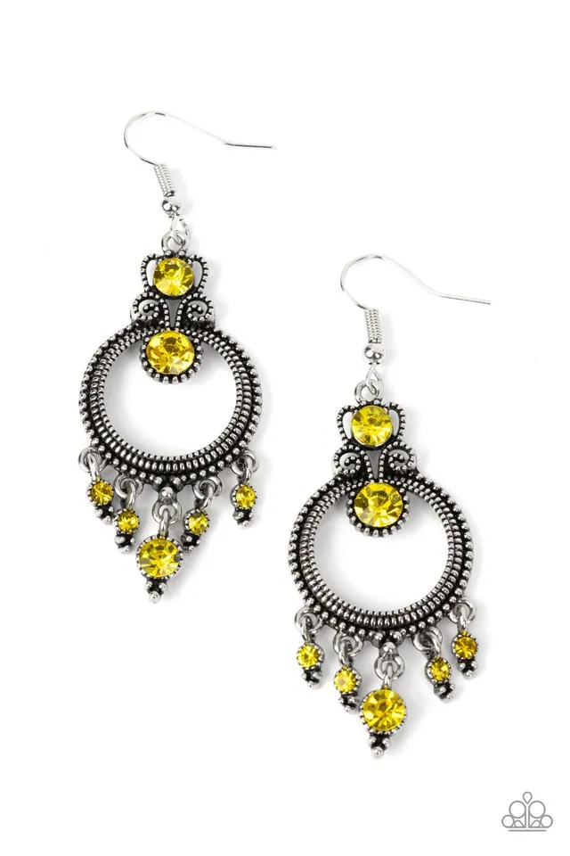 Paparazzi Earring ~ Palace Politics - Yellow