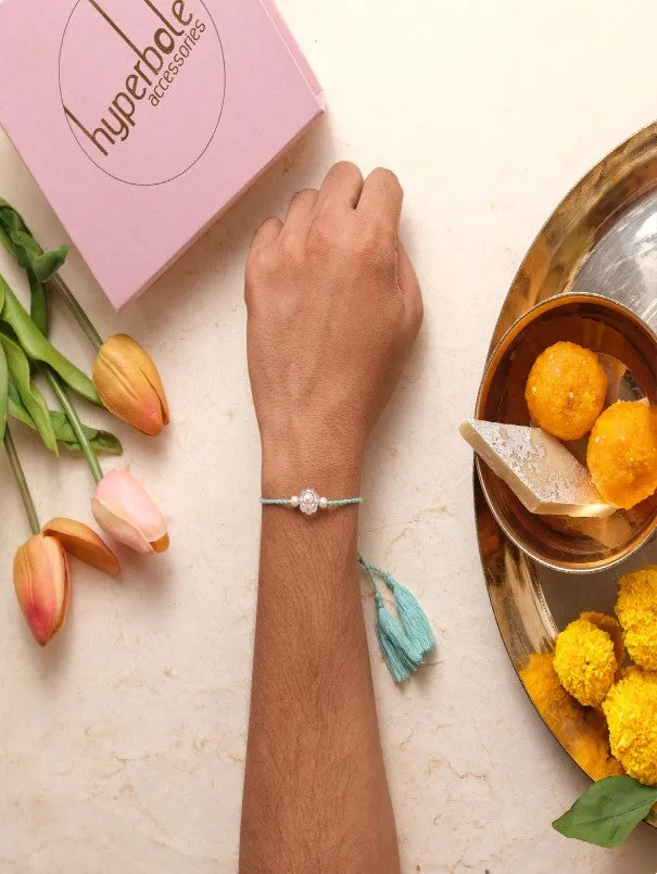 Pearl Daisy Bhai-Bhabhi Bracelet Rakhi Set (Set of 2)
