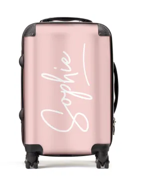 Personalised Suitcase | Signature in Blush