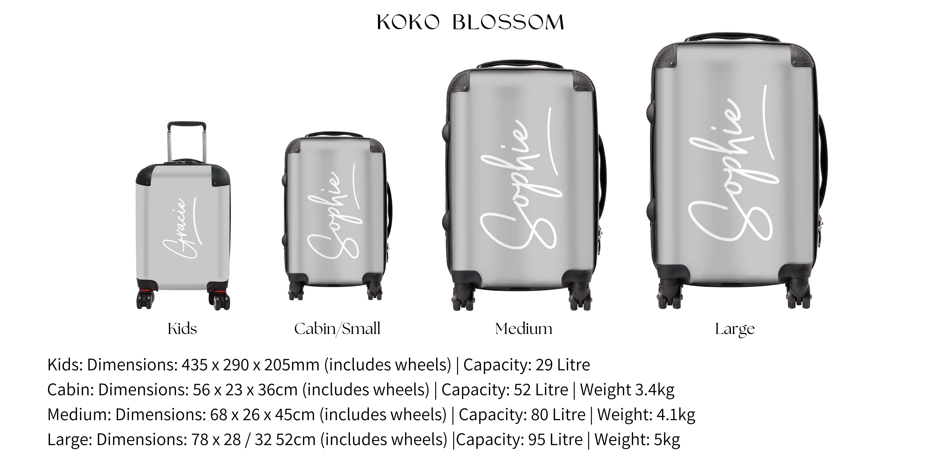 Personalised Suitcase | Signature in Midnight