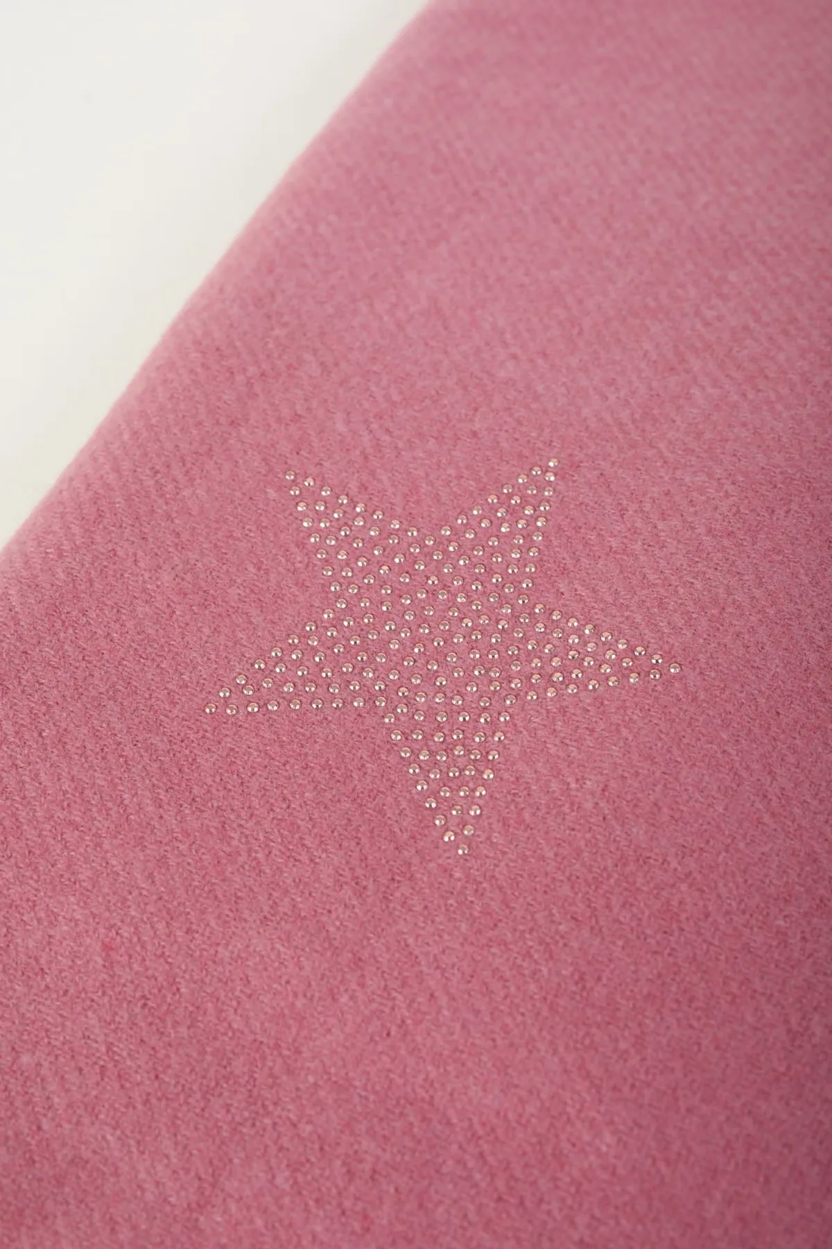 Pink Star Embellished Scarf