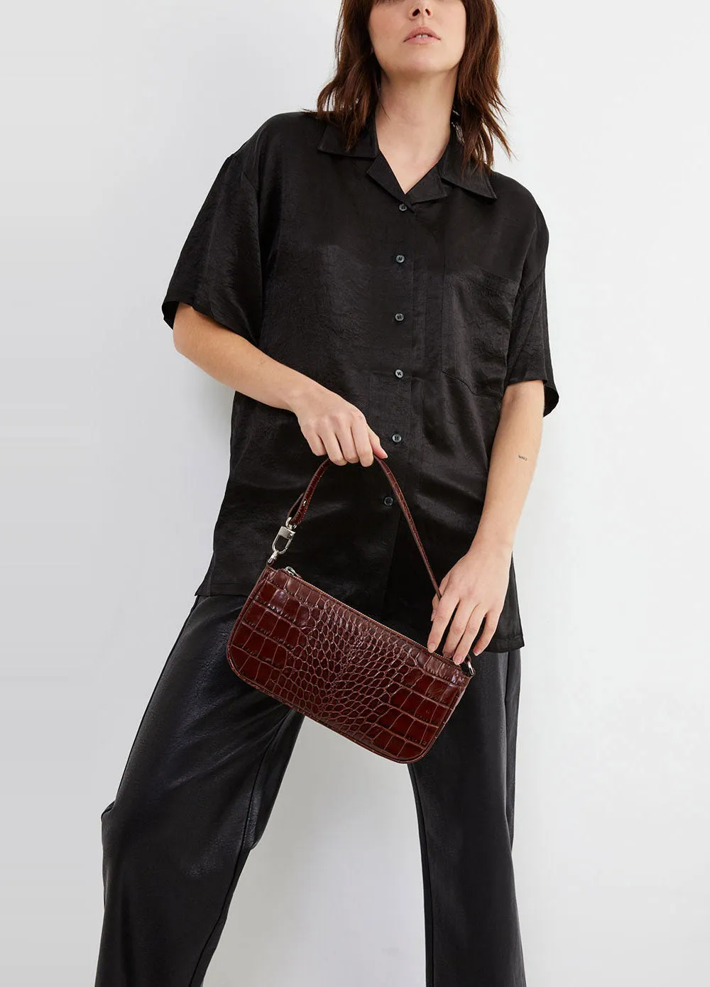 Rachel Croc Embossed Bag