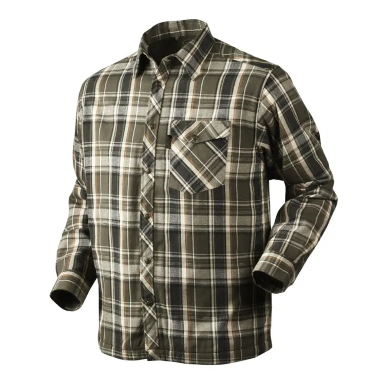 Seeland Vick Fleece Lined Shirt - Phantom Green Check