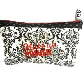 SOLD Black and White Makeup Cosmetic Case, "Makeup Power" Barbz.net
