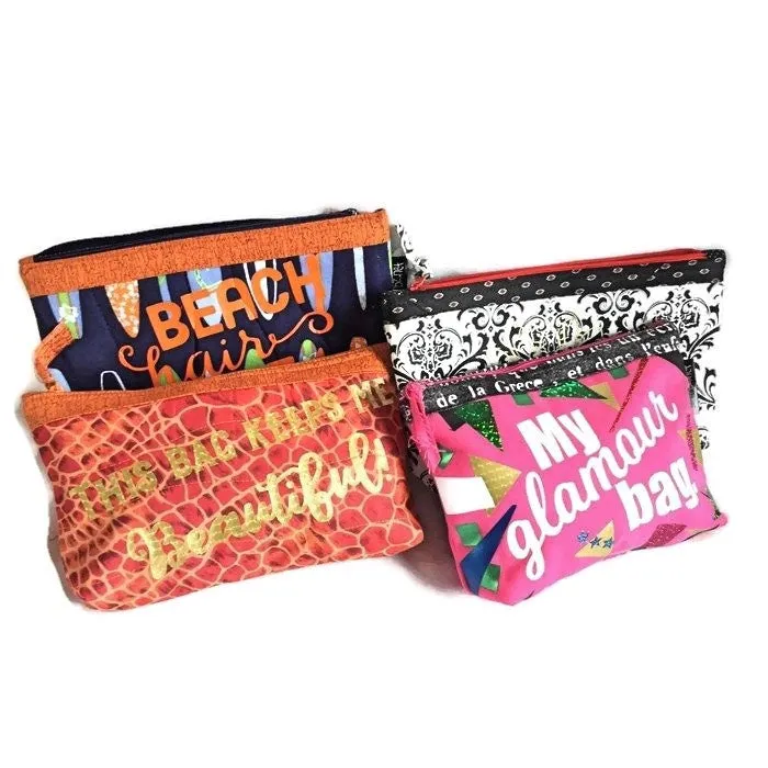 SOLD Black and White Makeup Cosmetic Case, "Makeup Power" Barbz.net