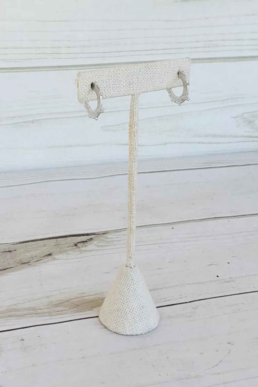 STUDDED PETITE HOOP | SILVER